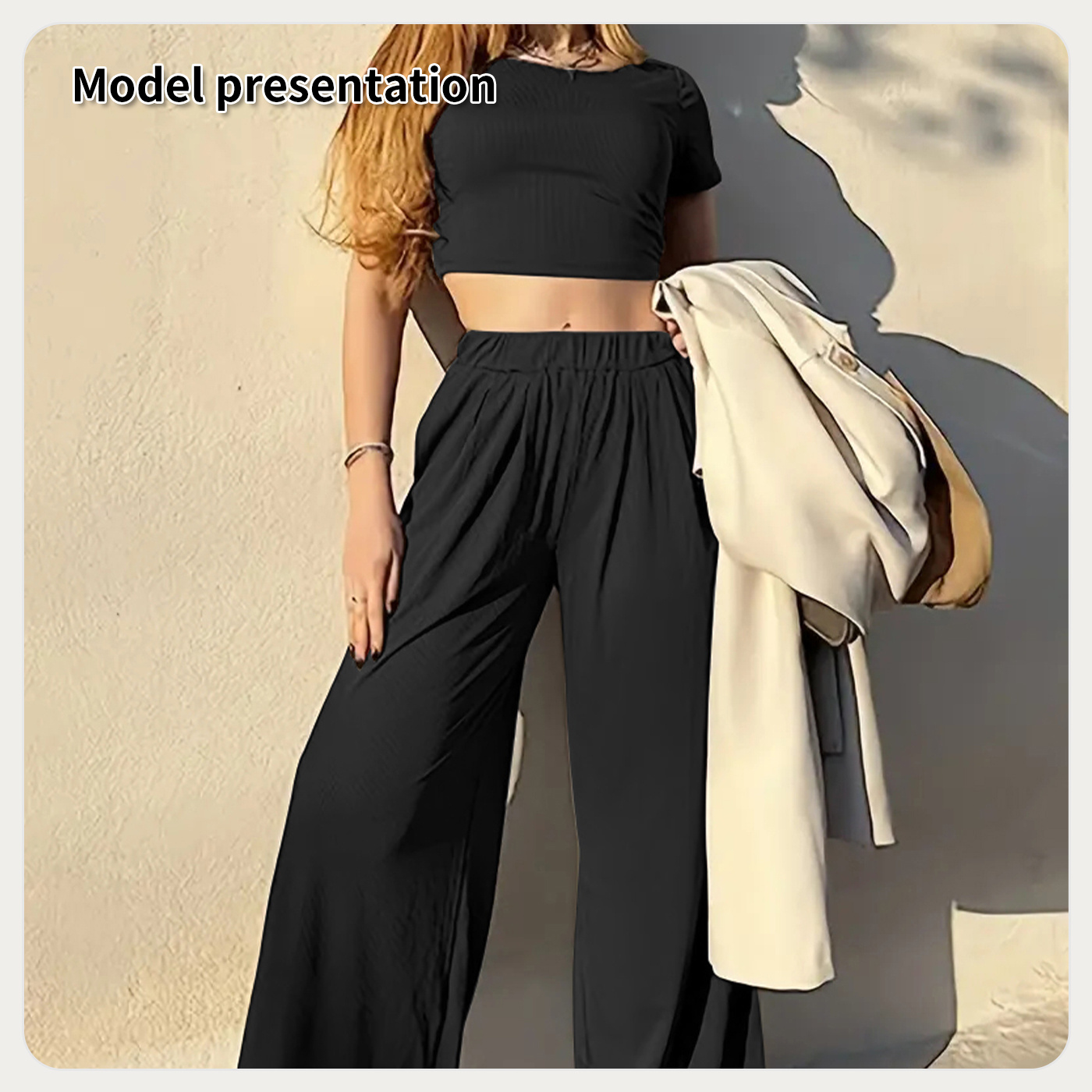 Women's Fashion Simple Solid Color Suit - Image 3