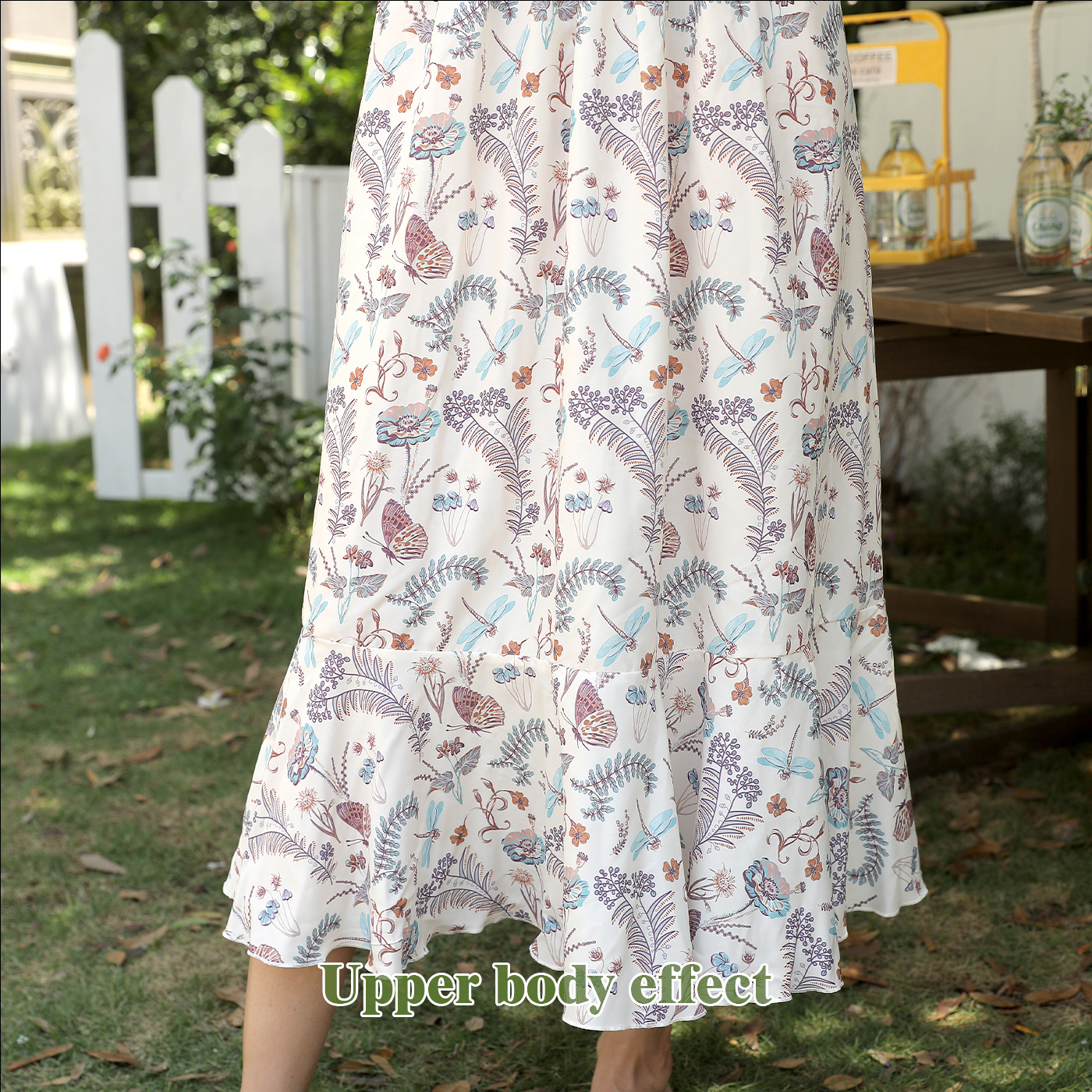 Women's Square Neck Long Sleeved Printed Dress - Image 8