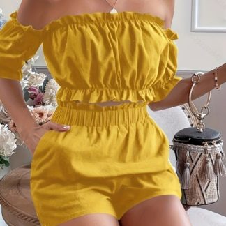 Two Pieces Of Short Sleeve Shorts For Women