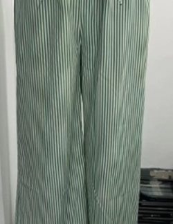 Thin Striped Wide-leg Pants