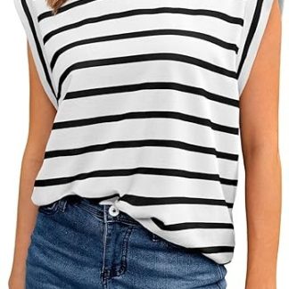 Crew Neck Striped Vest Sweater