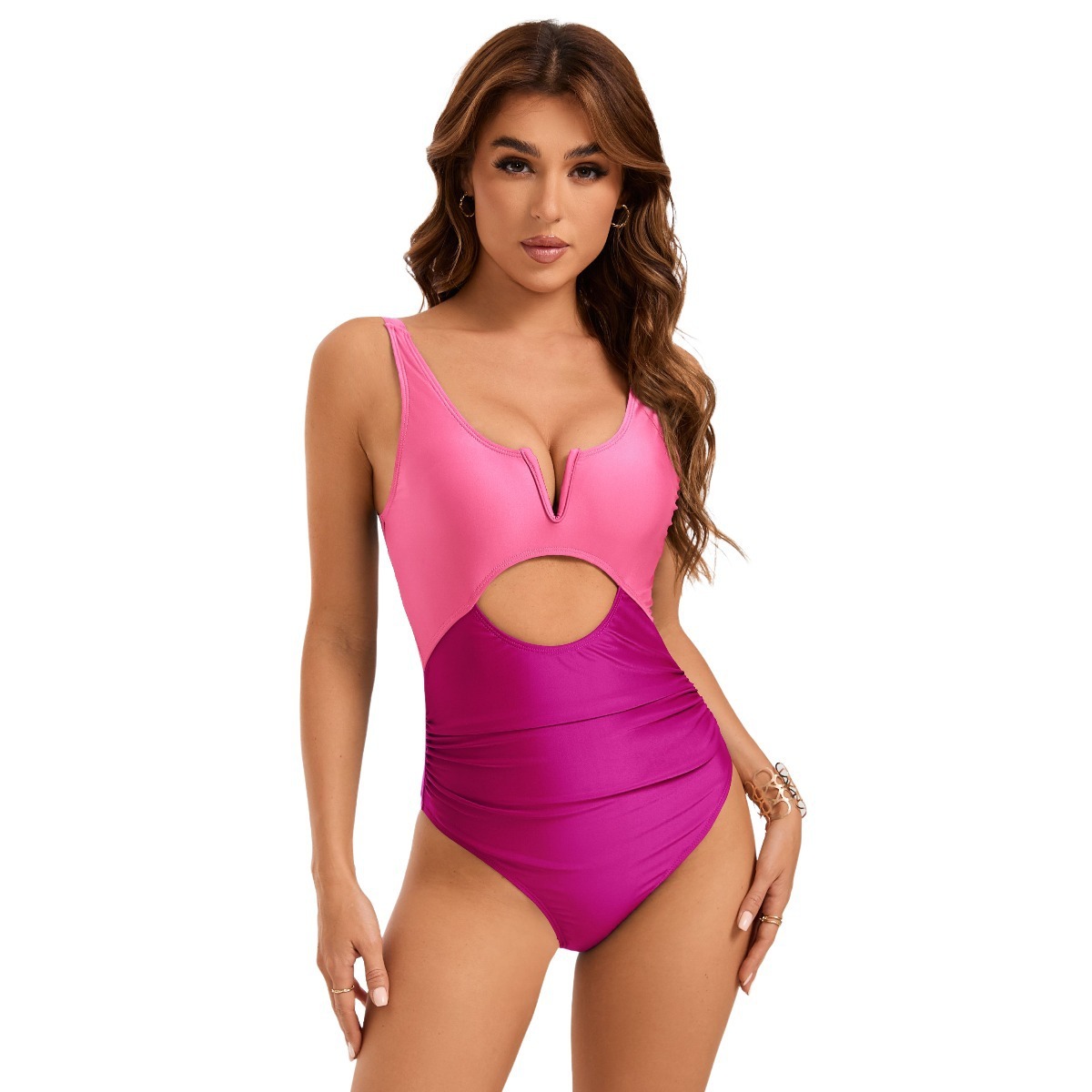V-support Hollow Backless One-piece Swimsuit For Women - Image 6